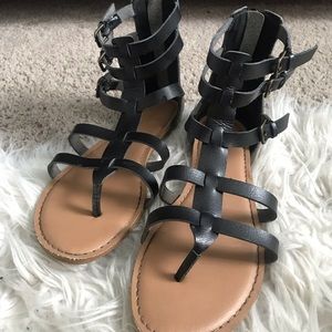 Black Gladiator Sandals